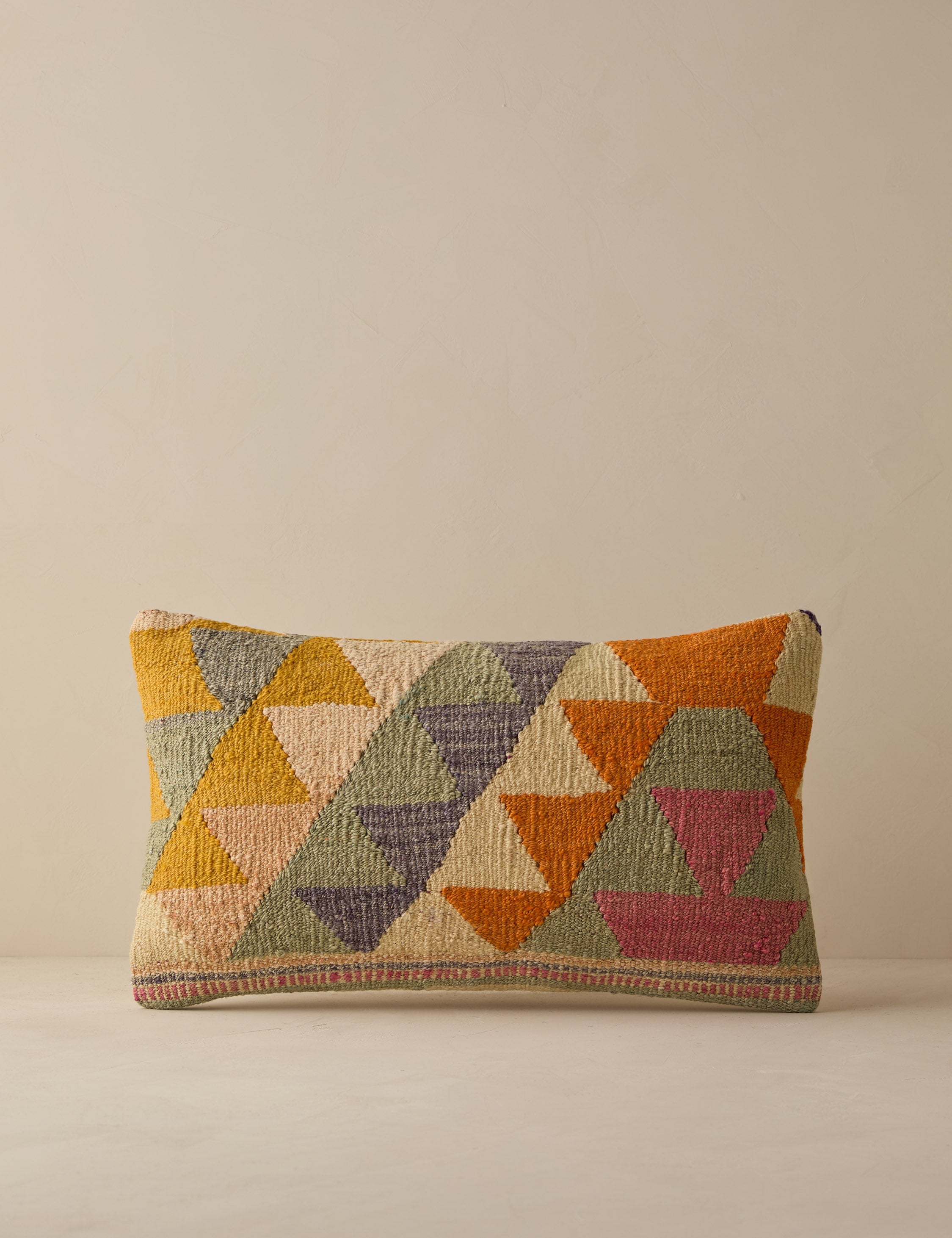 Vintage Lumbar Pillow No. 268, 12" x 20"