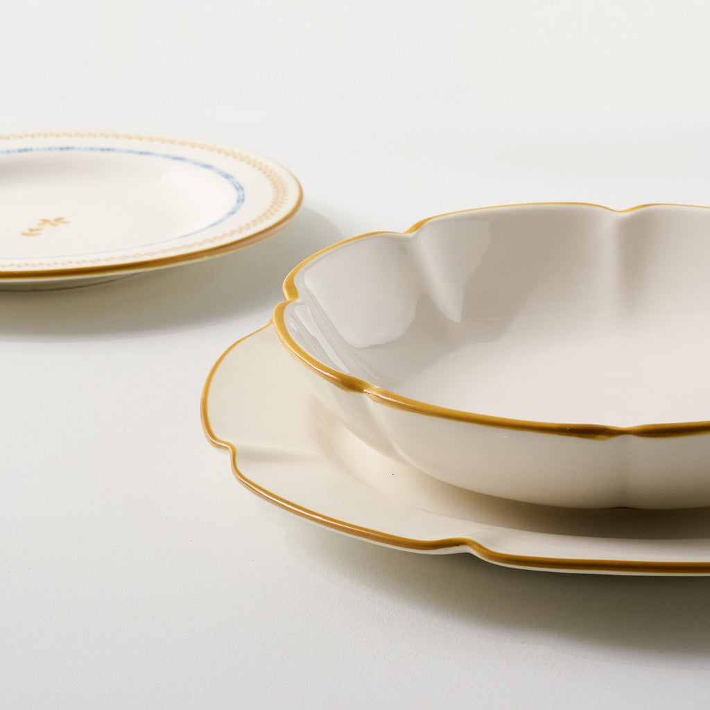 Luna Scalloped 3-Piece Place Setting