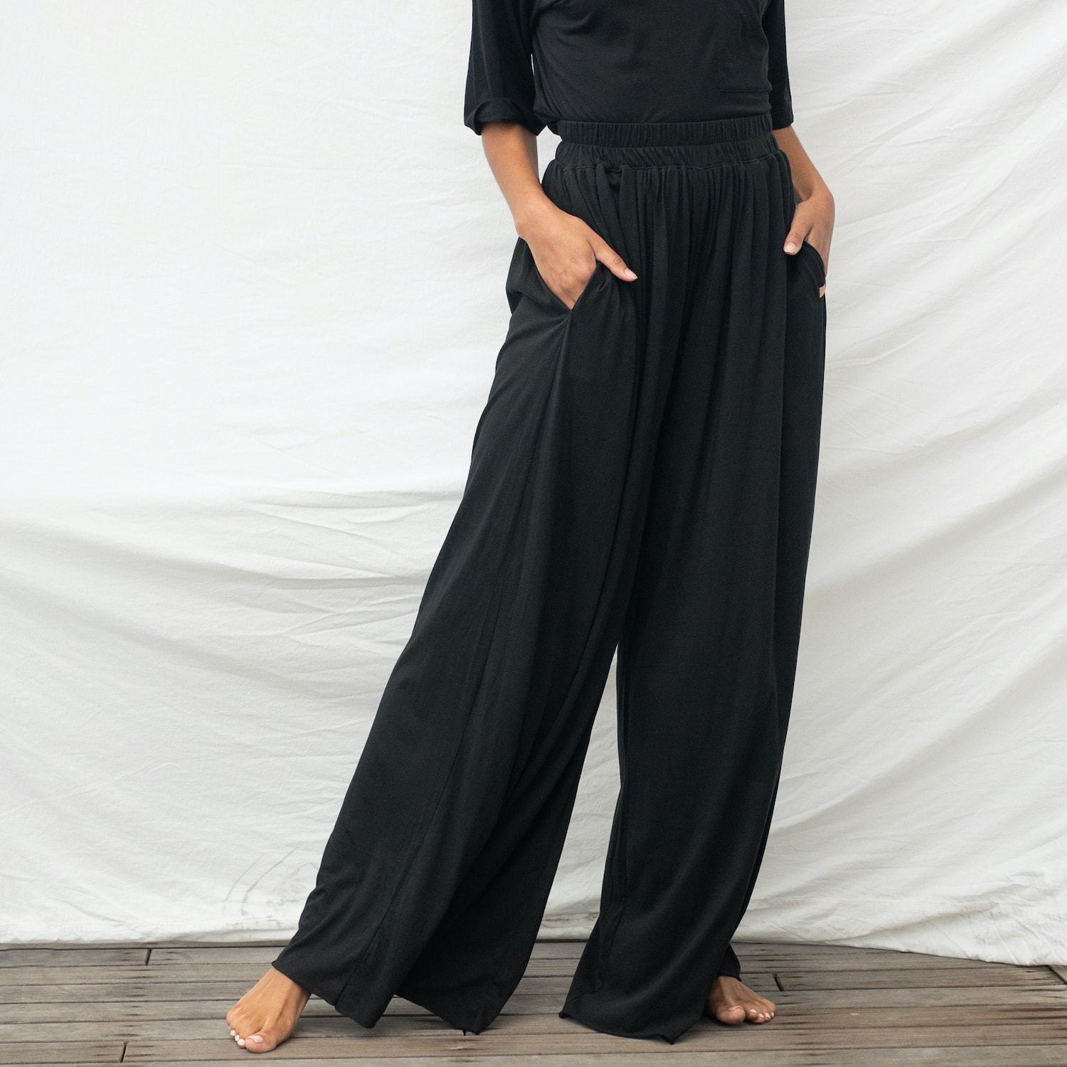 Organic Pima Wide Leg Pant Tall