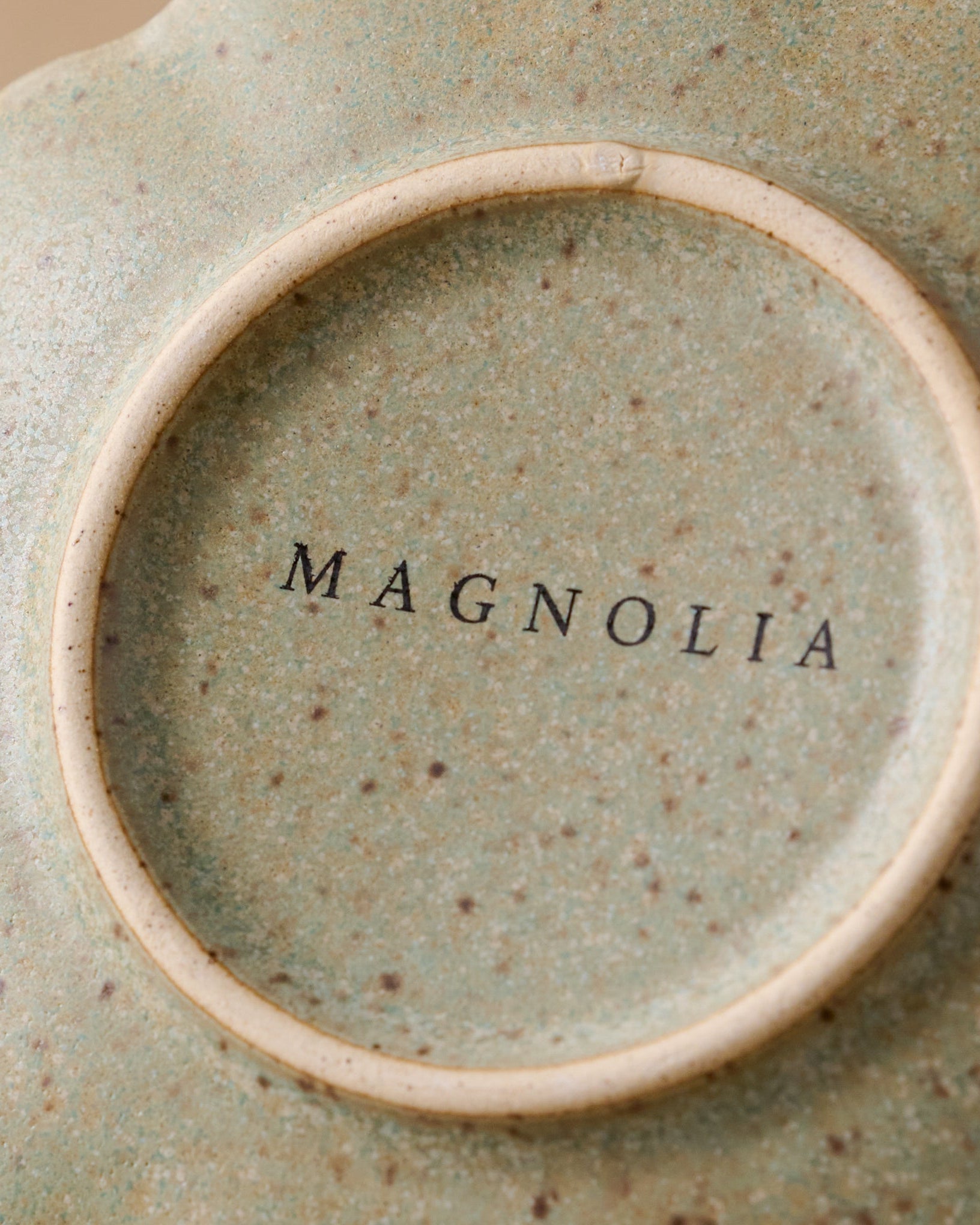 Scalloped Edge Stoneware Coaster Set