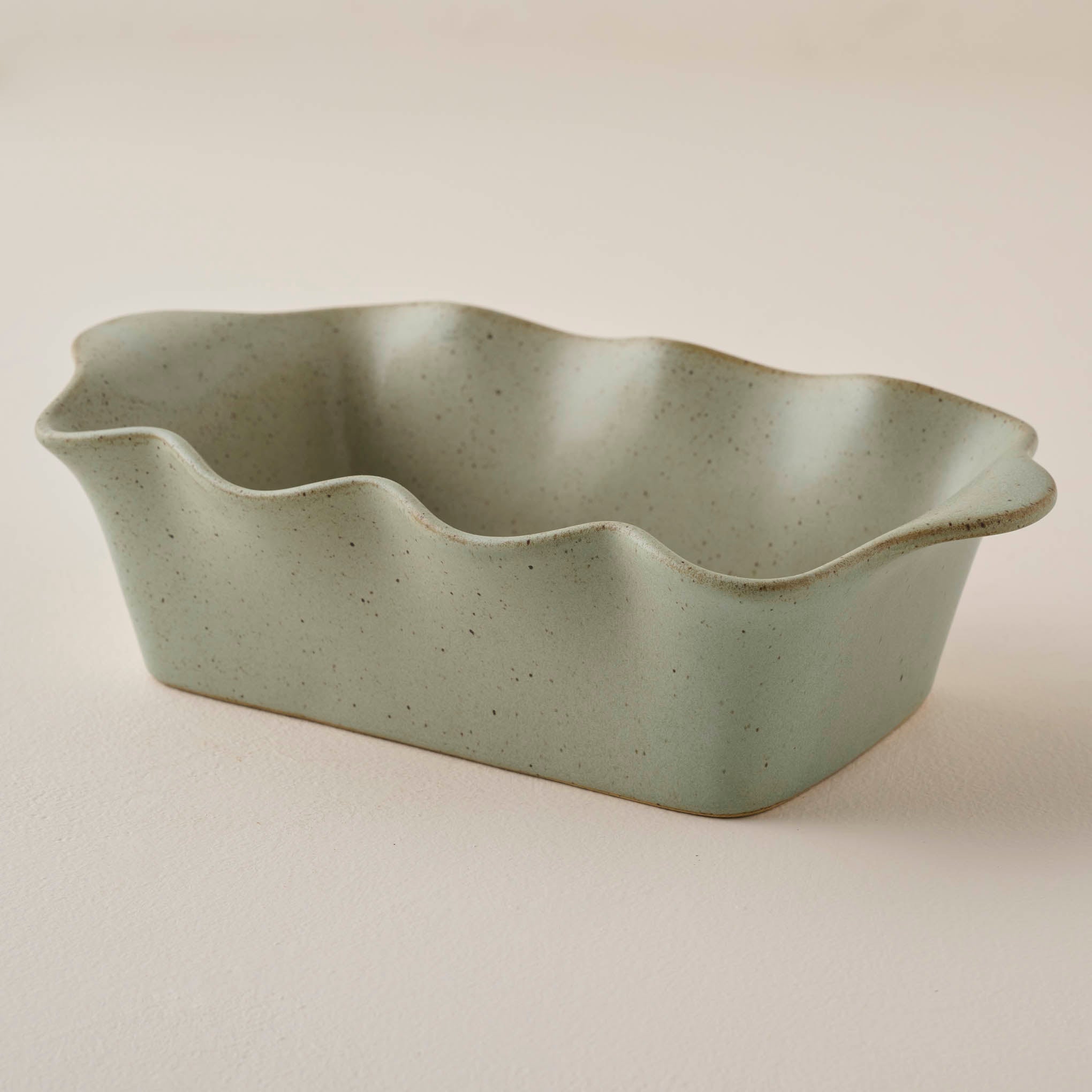 Loden Green Scalloped Loaf Pan