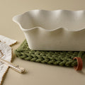 French White Scalloped Loaf Pan
