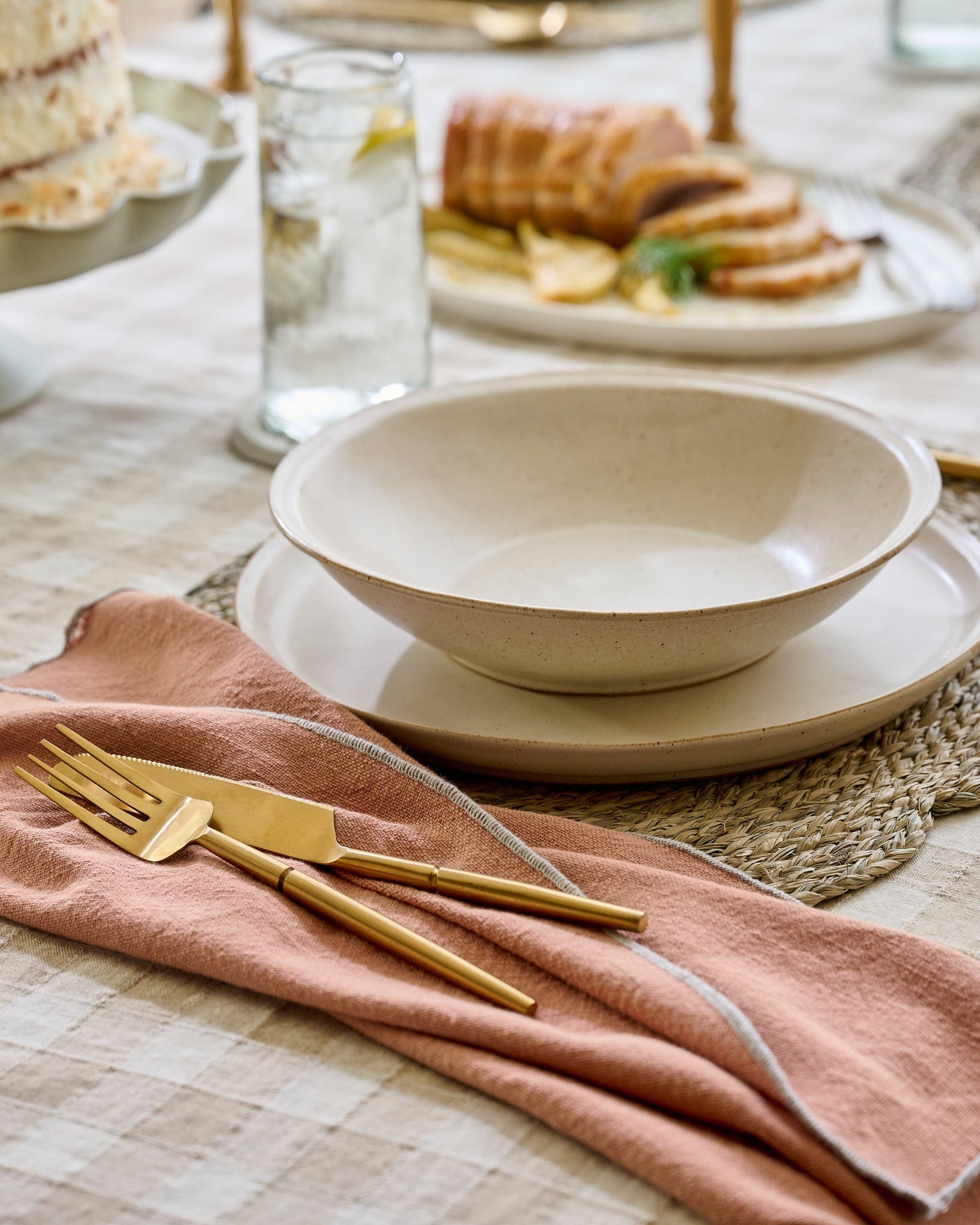 French White Speckle Pasta Bowl
