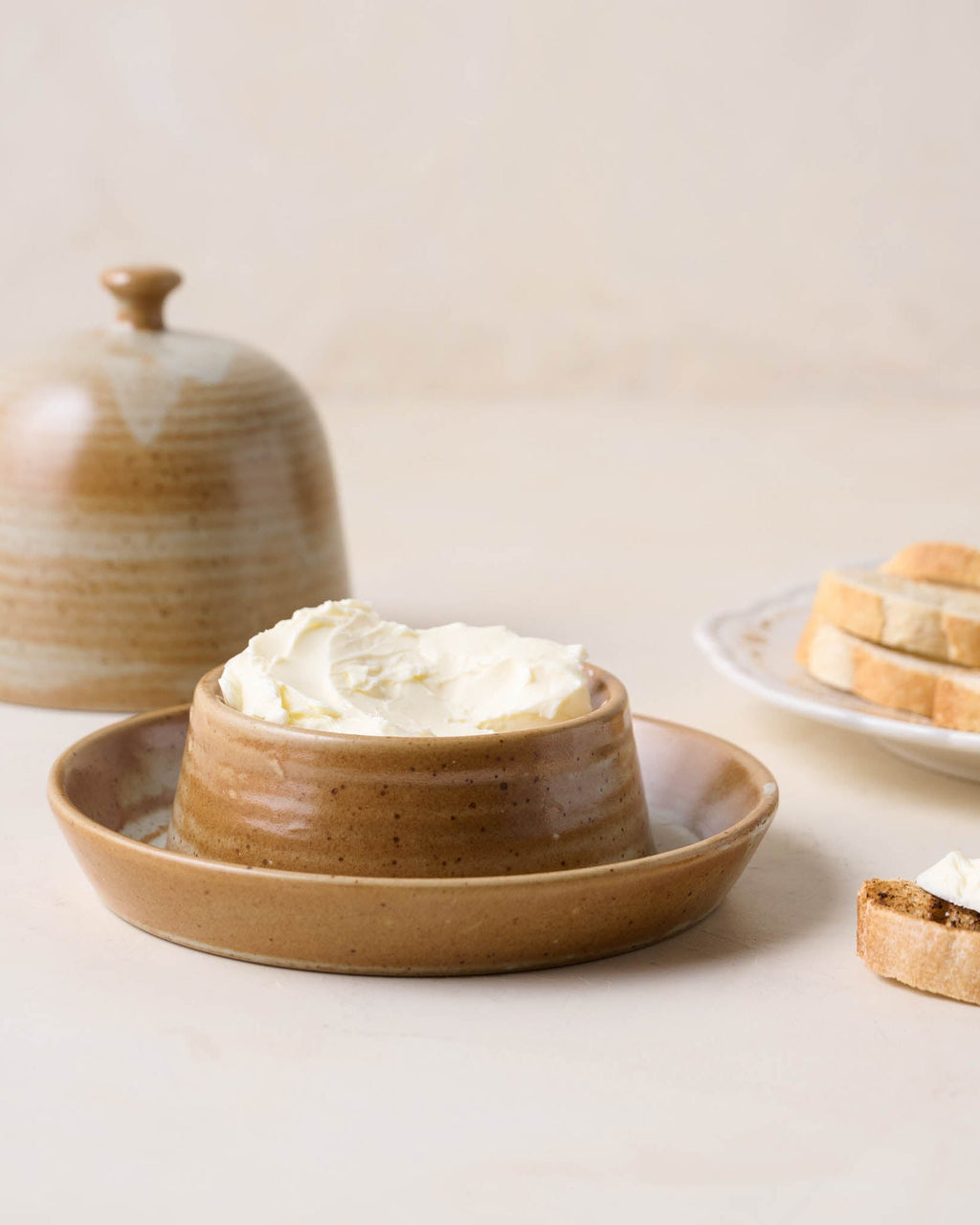 French Grey Reduction Fire Butter Dish
