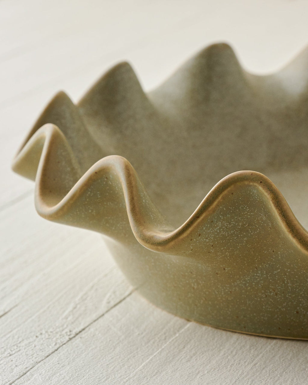 Loden Green Scalloped Pie Dish