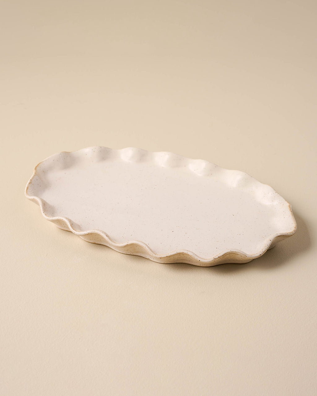 Ceramic Ruffled Tray