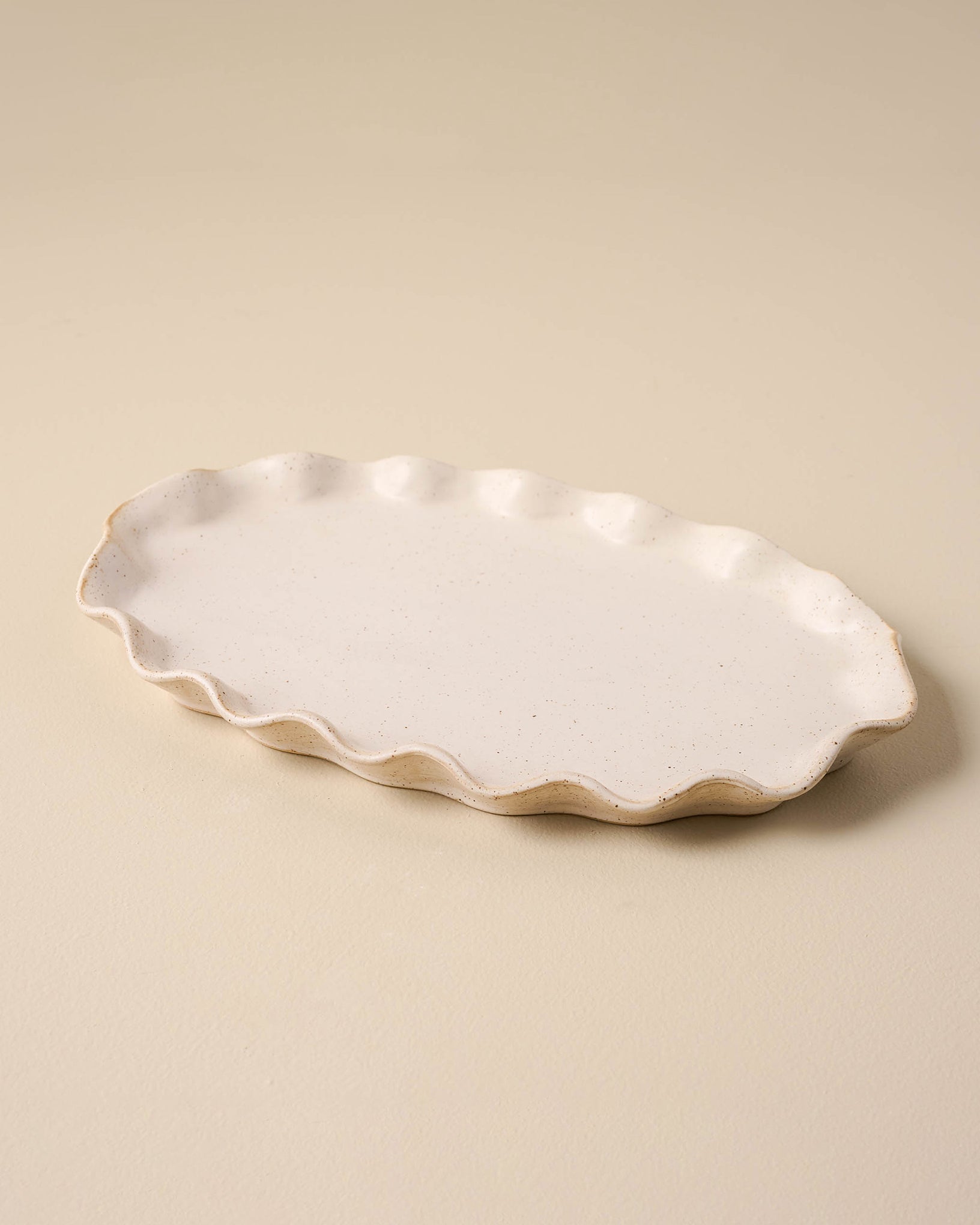 Ceramic Ruffled Tray
