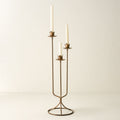 Antique Brass Tulip Taper Holder