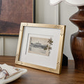 Floral Antique Brass Photo Frame