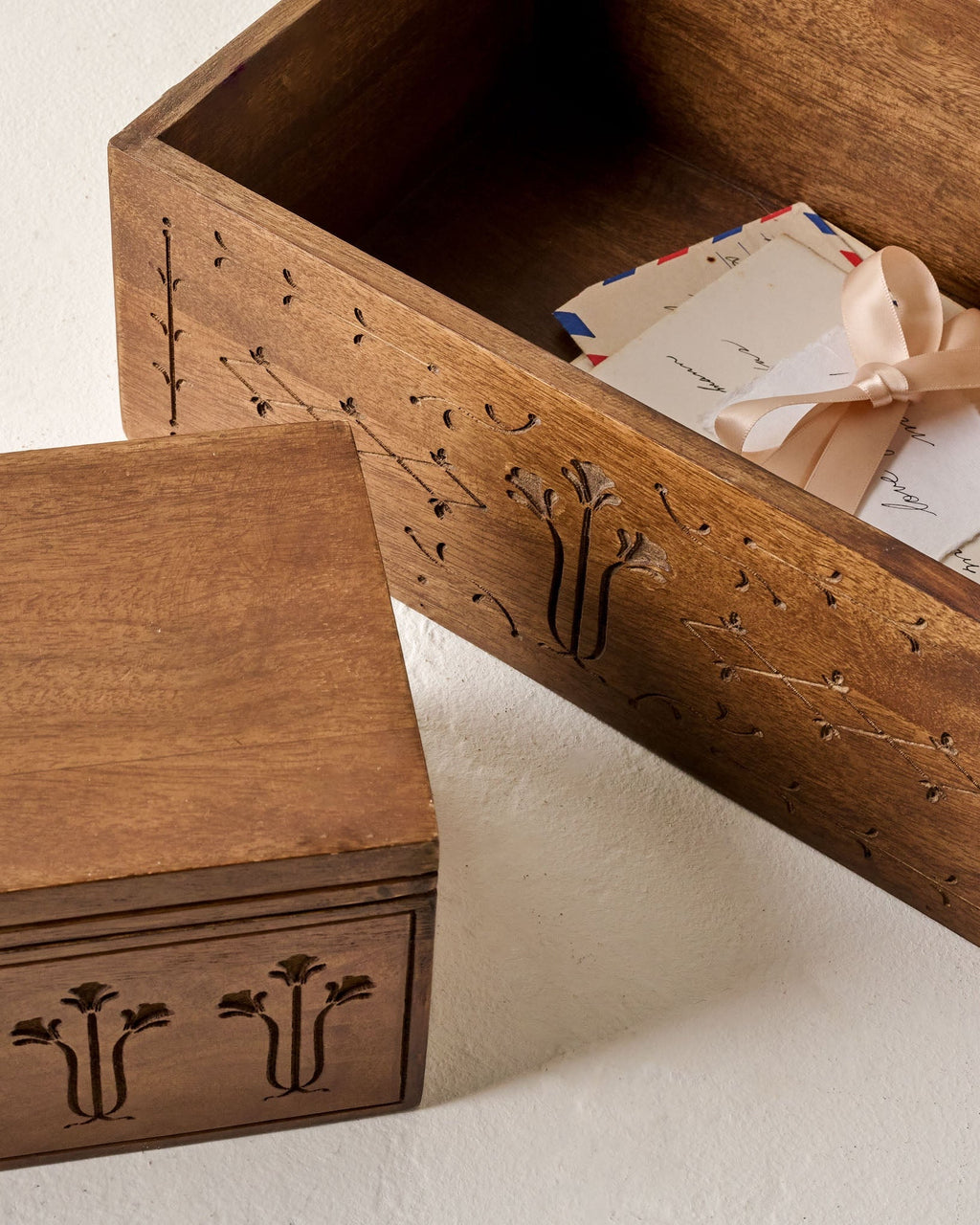 Etched Wood Keepsake Box