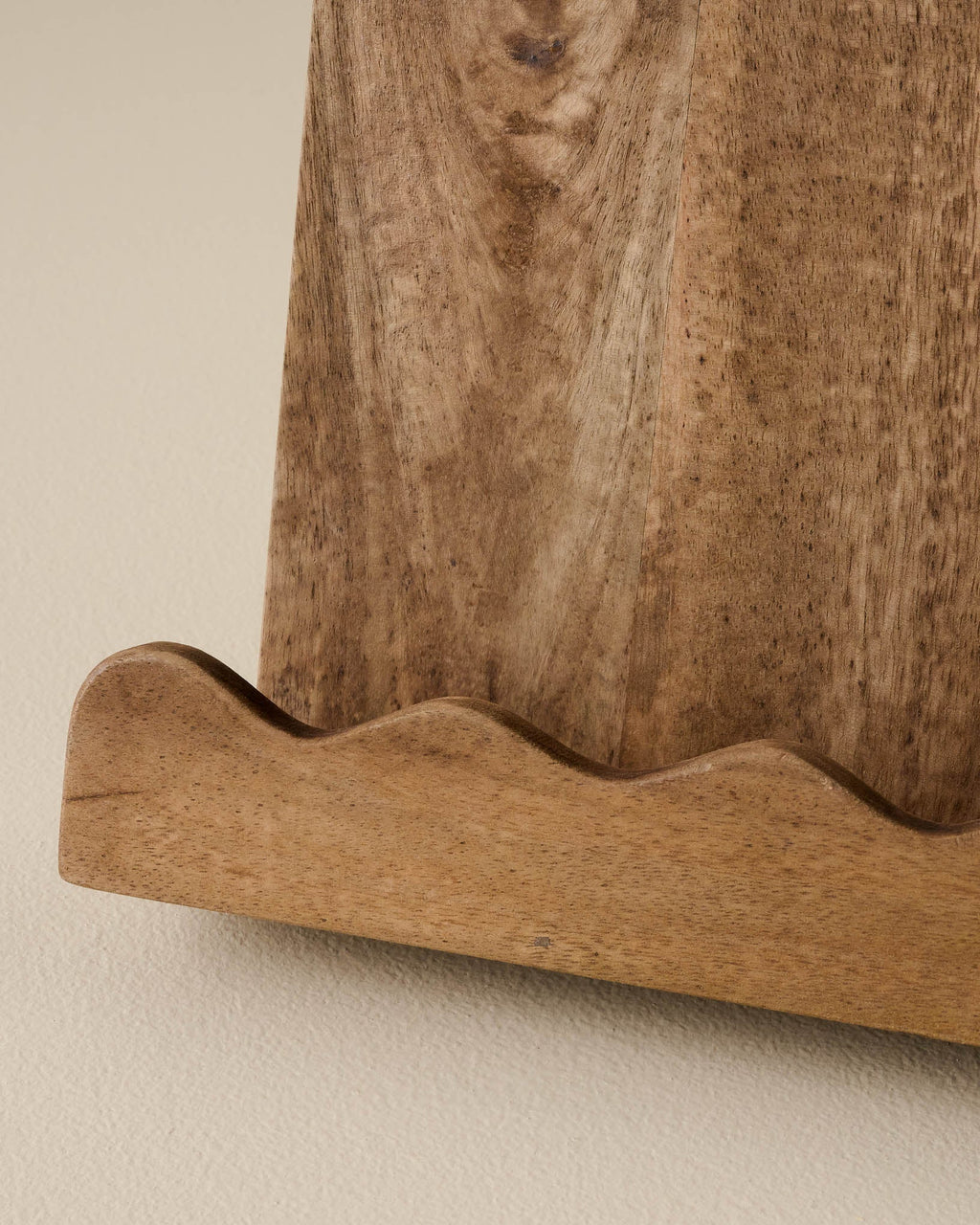 Antiqued Wood Scalloped Cookbook Holder