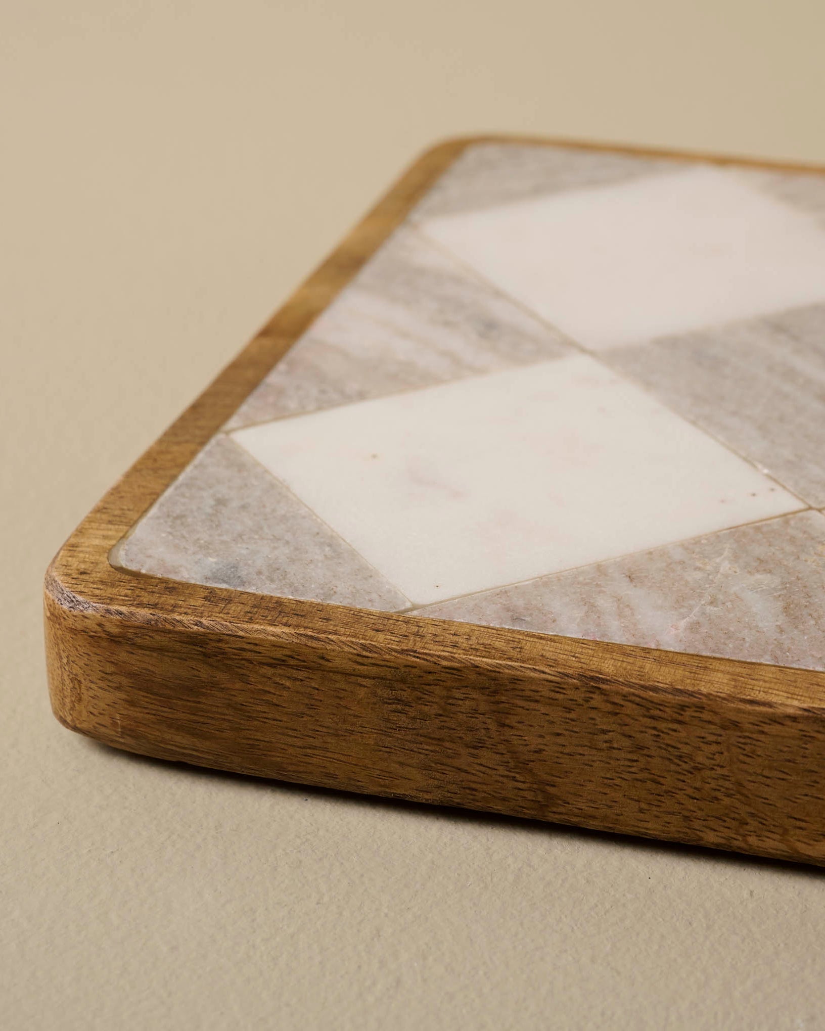 Everett Checkered Marble Trivet