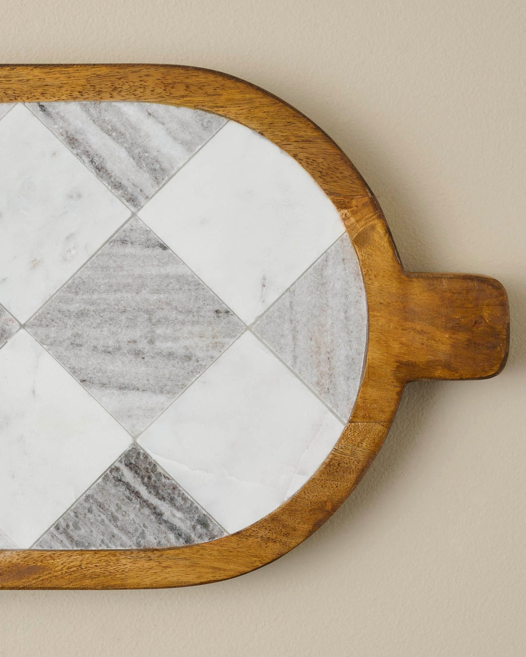 Everett Checkered Marble Serving Board