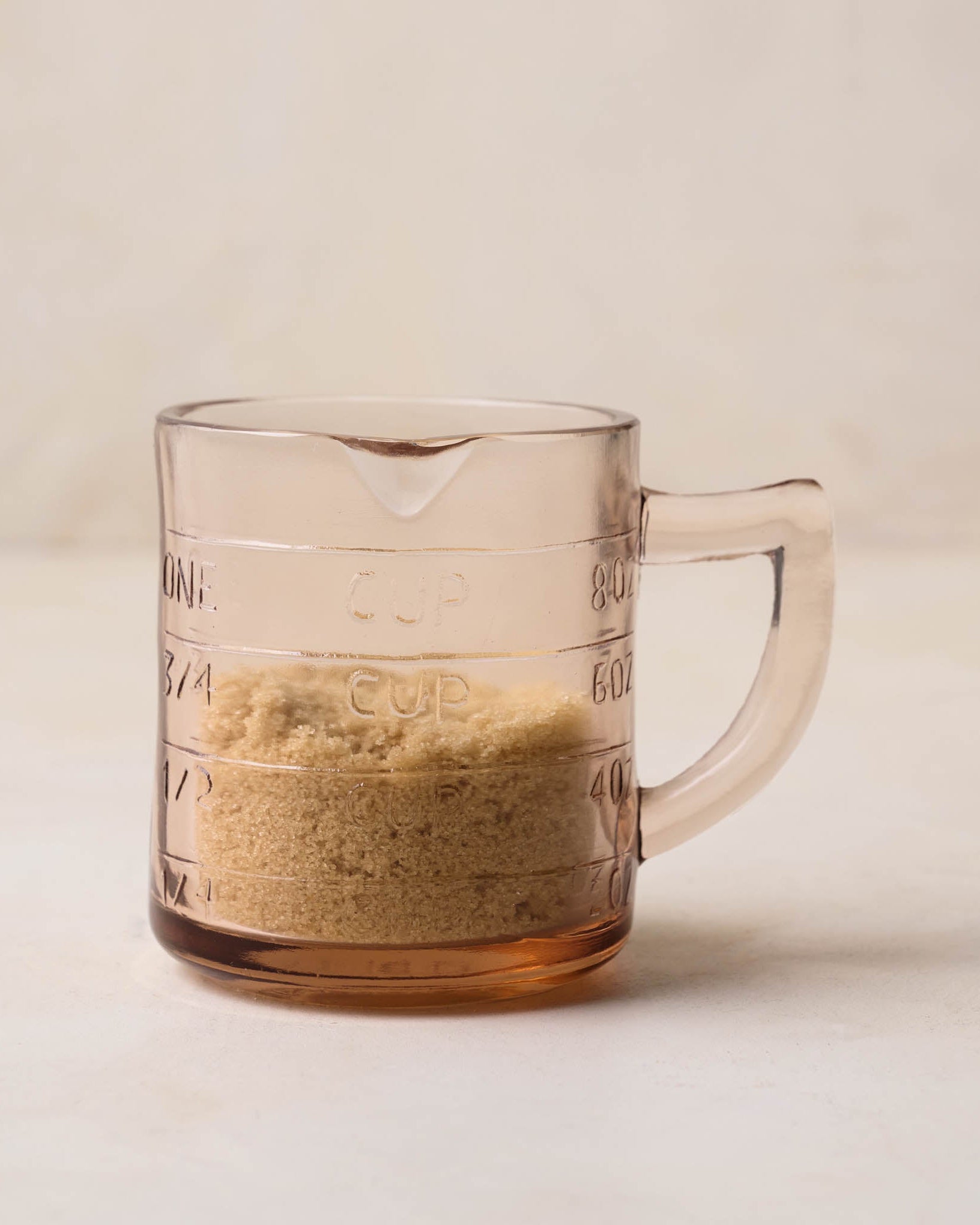 Blush One Cup Glass Measuring Cup