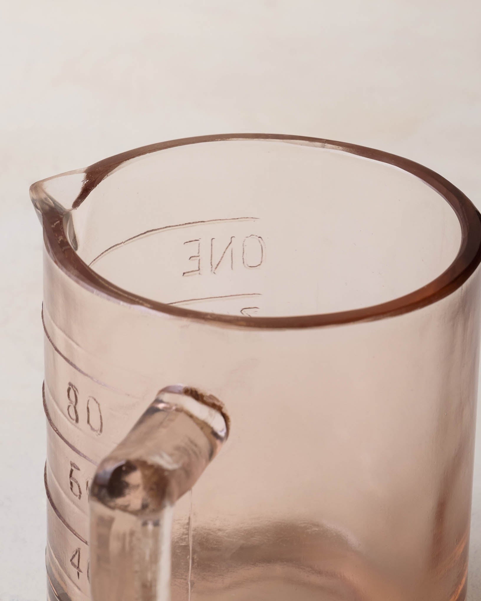 Blush One Cup Glass Measuring Cup