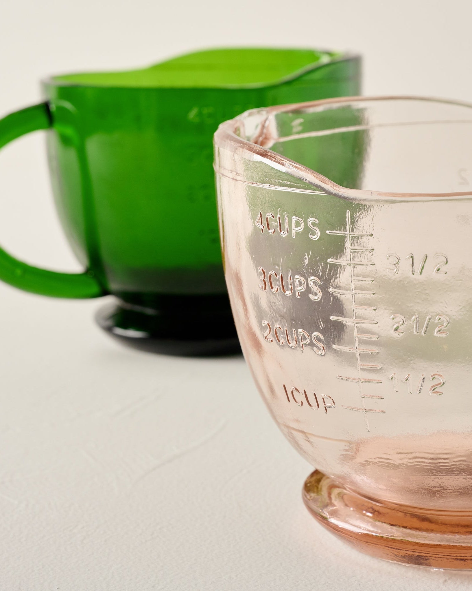 Green Glass 4 Cup Measuring Cup
