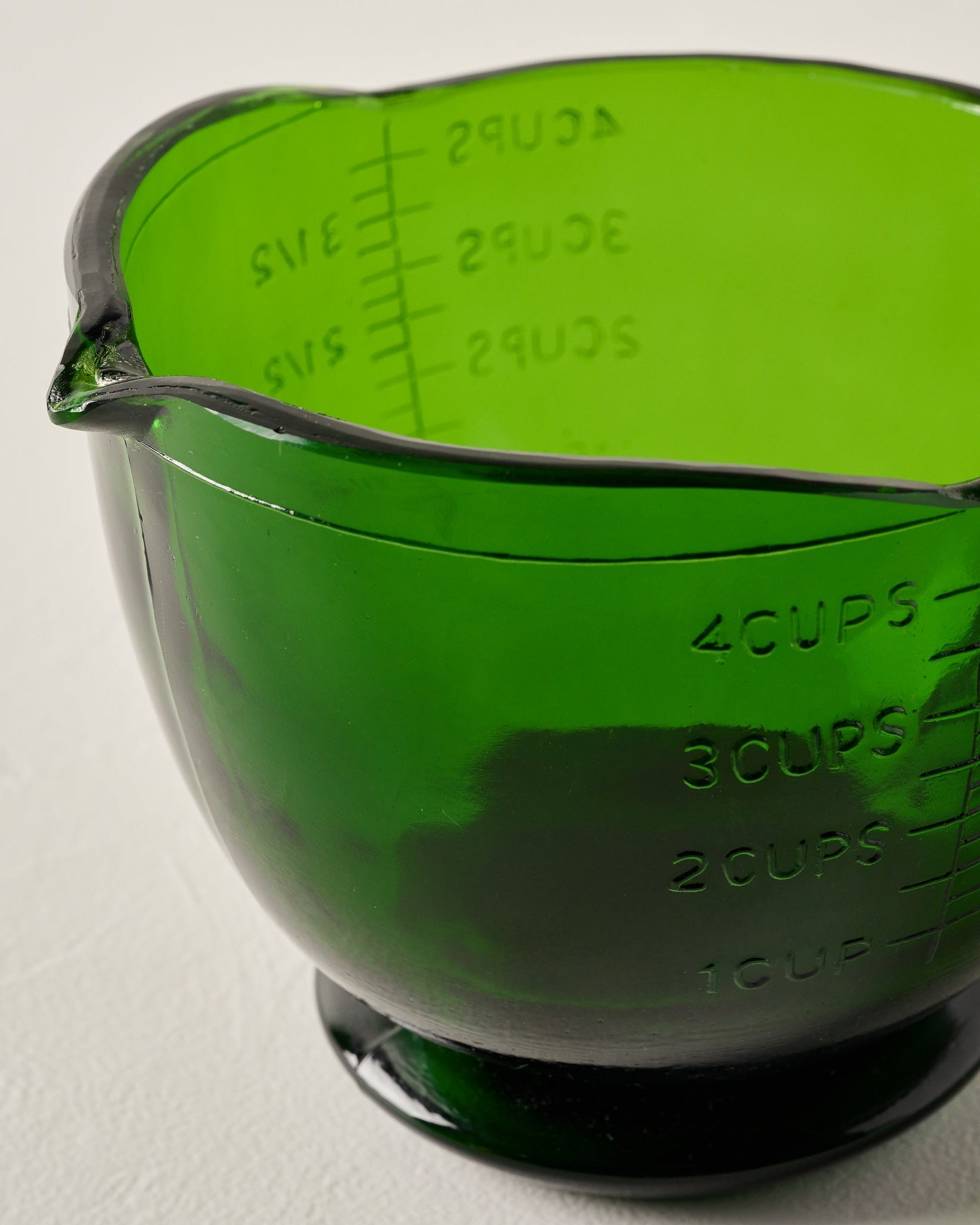 Green Glass 4 Cup Measuring Cup