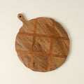 Antiqued Wood Round Serving Board