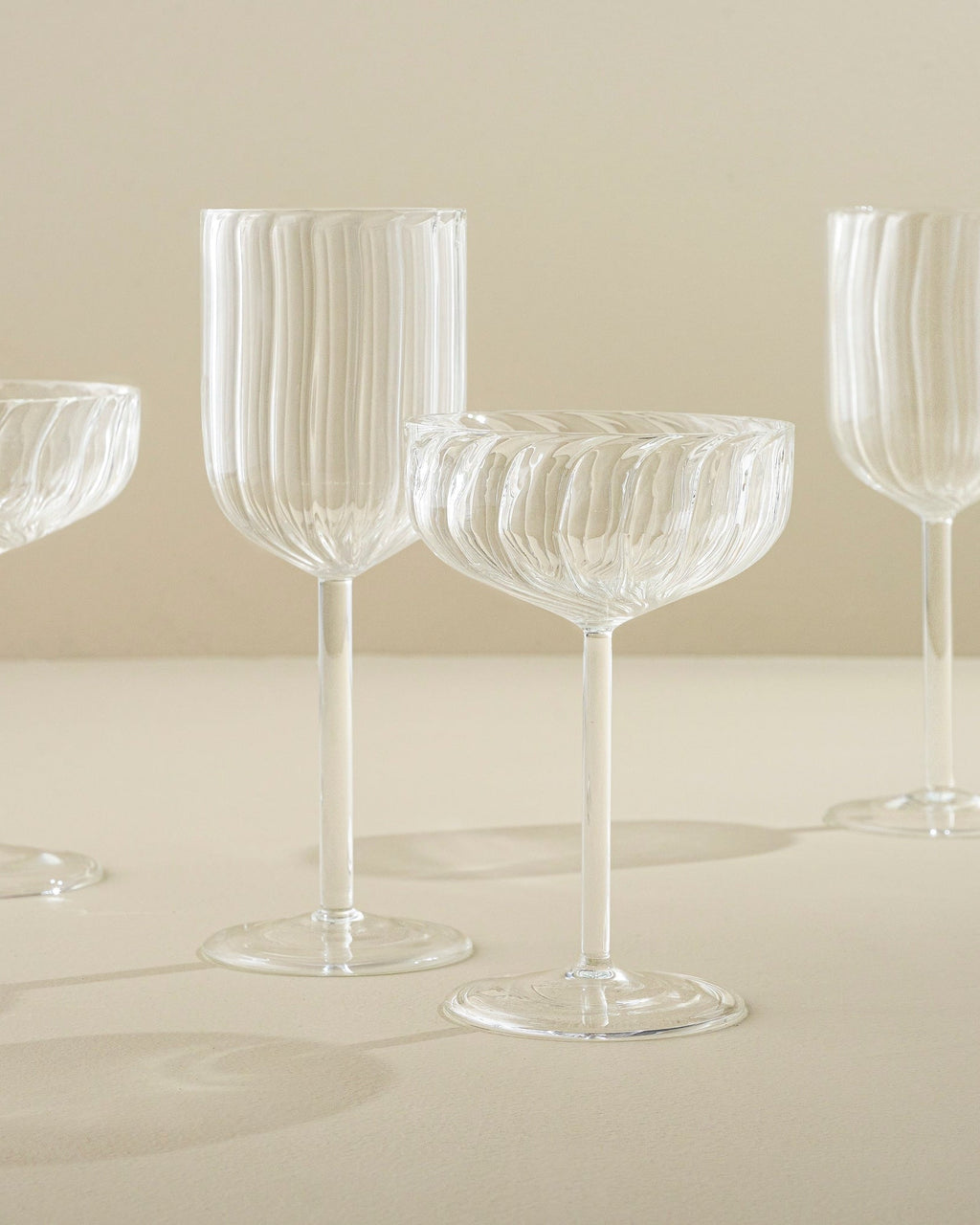 Fluted Wine Glass