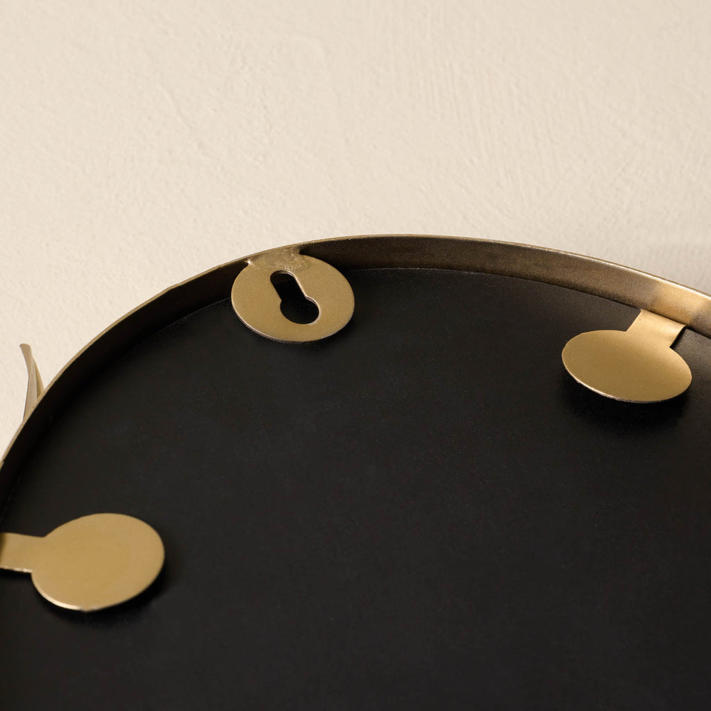 Gilded Wreath Mirrored Wall Sconce