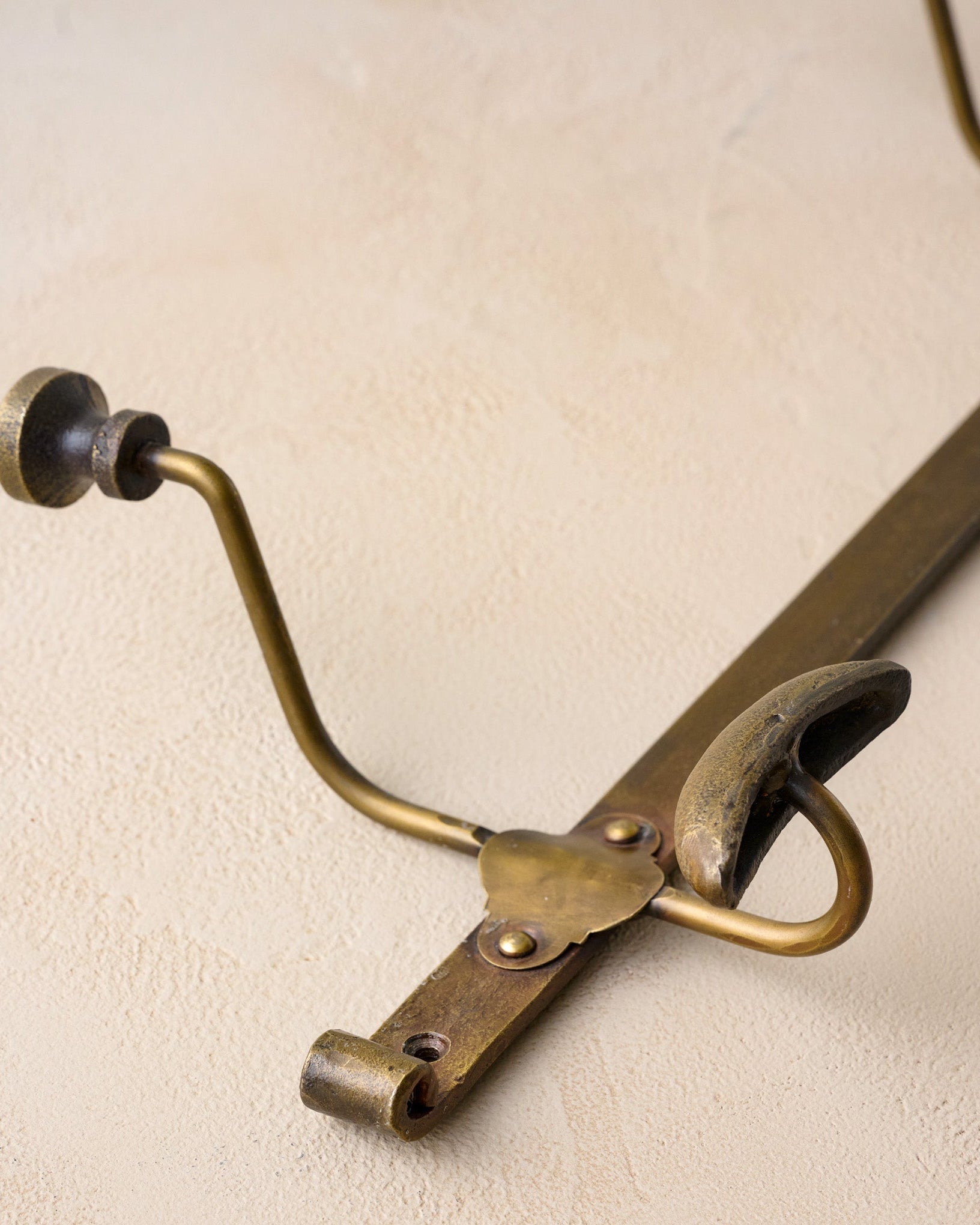 Duke Antique Brass Metal Wall Hooks