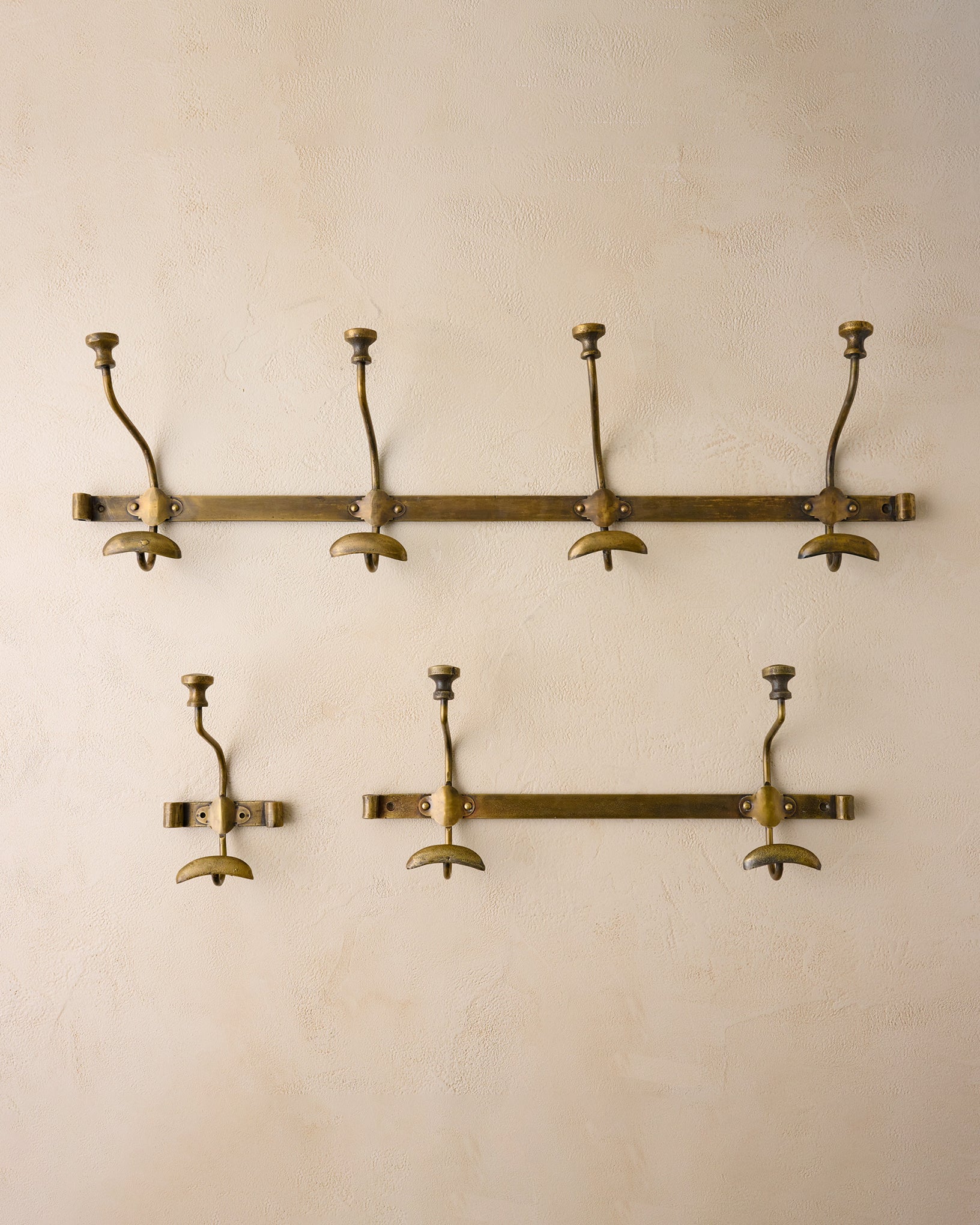 Duke Antique Brass Metal Wall Hooks