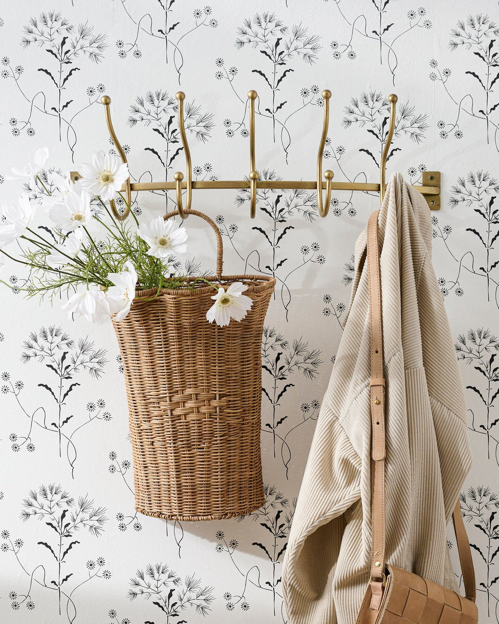Webster Antique Brass Hook Rack