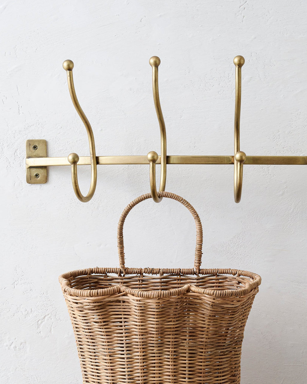 Webster Antique Brass Hook Rack