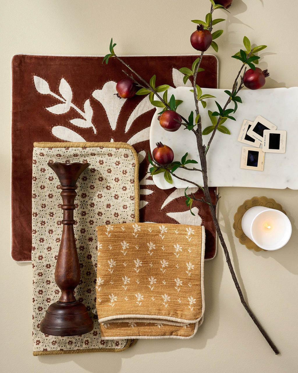 Thea Clay Block Print Pillow