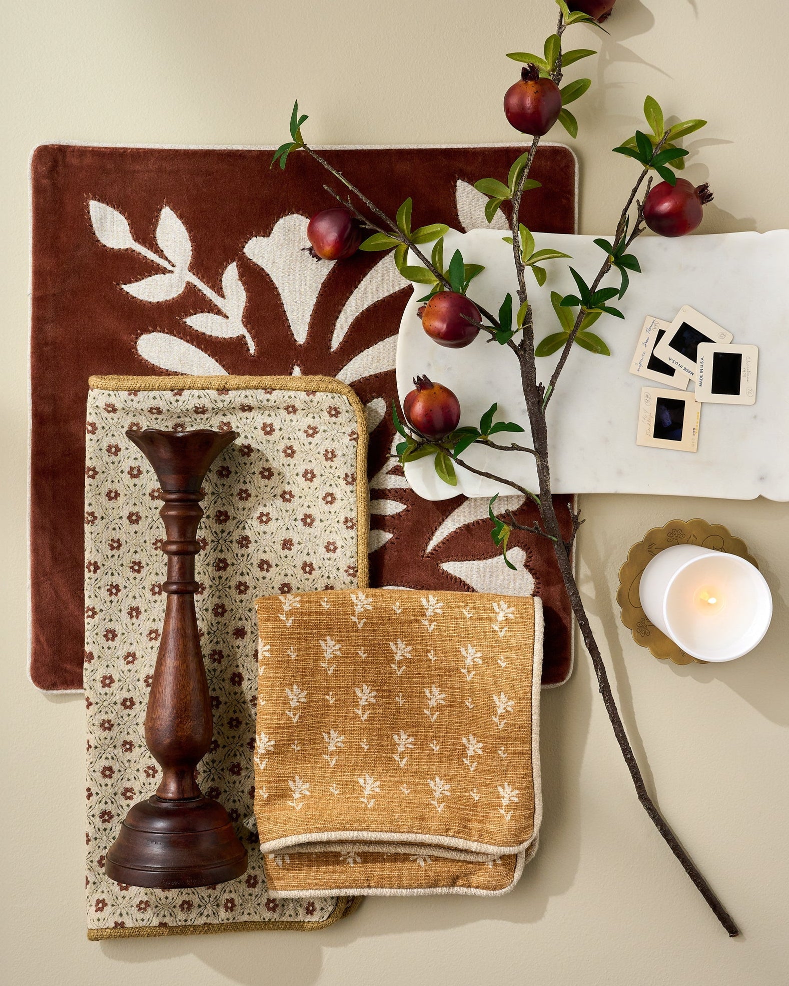 Thea Clay Block Print Pillow