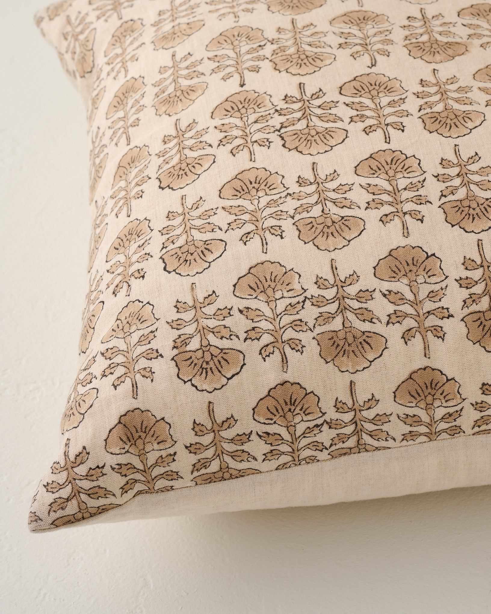 Flora Natural Printed Pillow