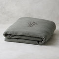 Petrol Blue Tulip Textured Coverlet