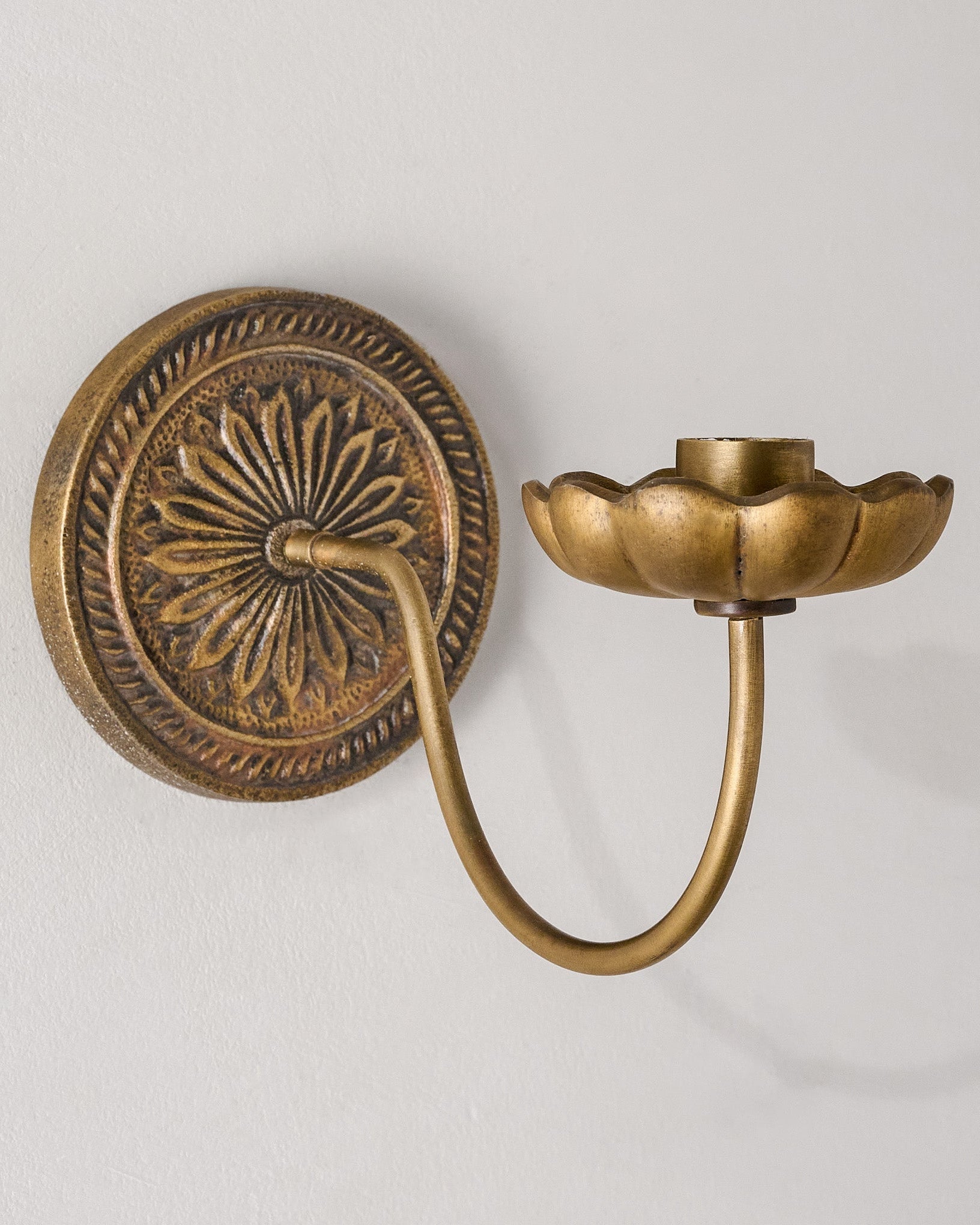 Anna Antiqued Brass Wall Sconce