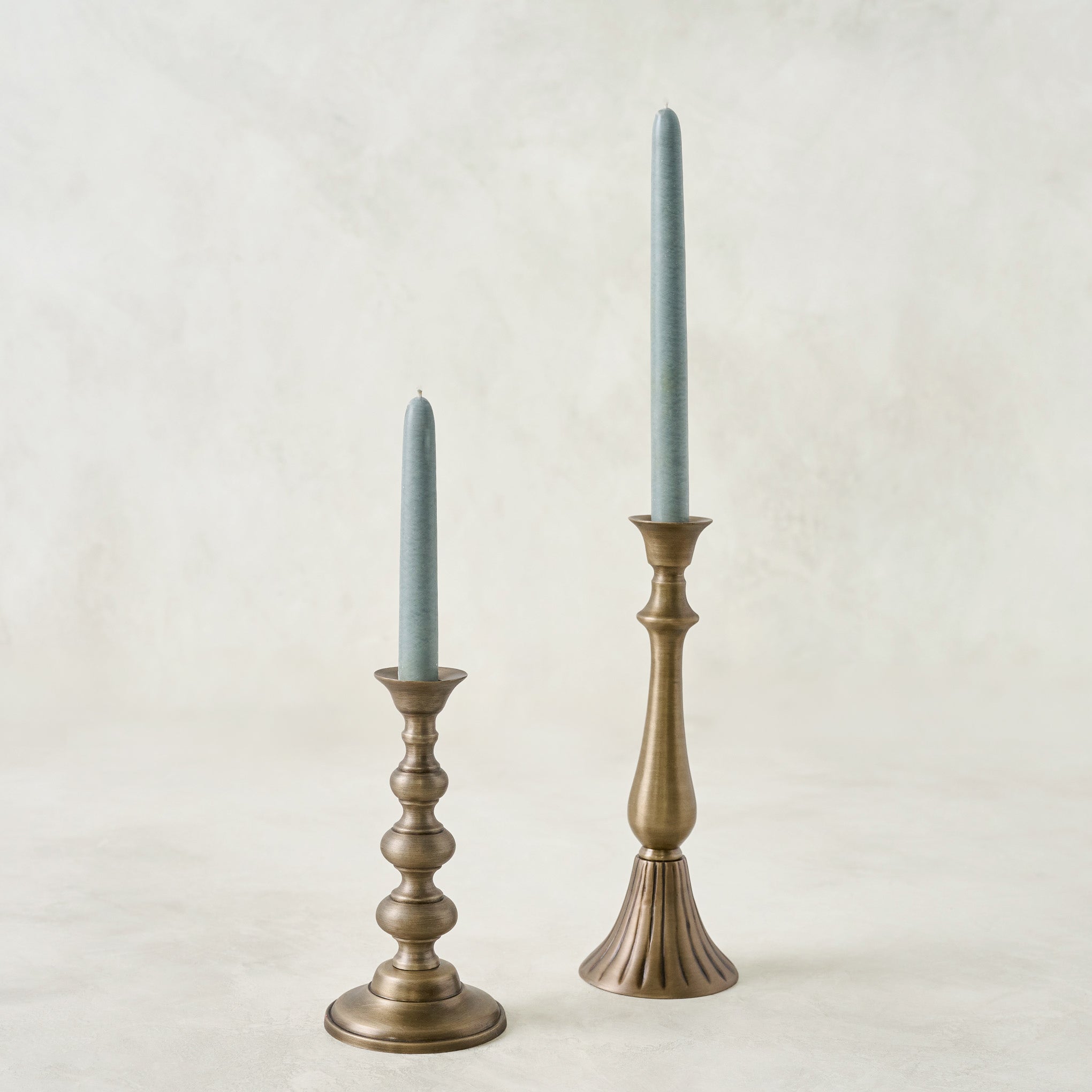 Faris Antiqued Brass Candleholder
