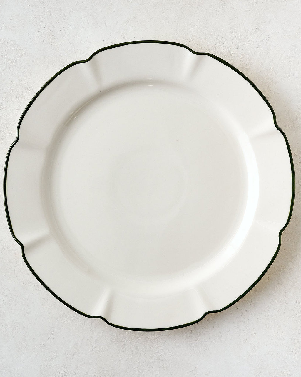 Green Luna Scalloped Plate