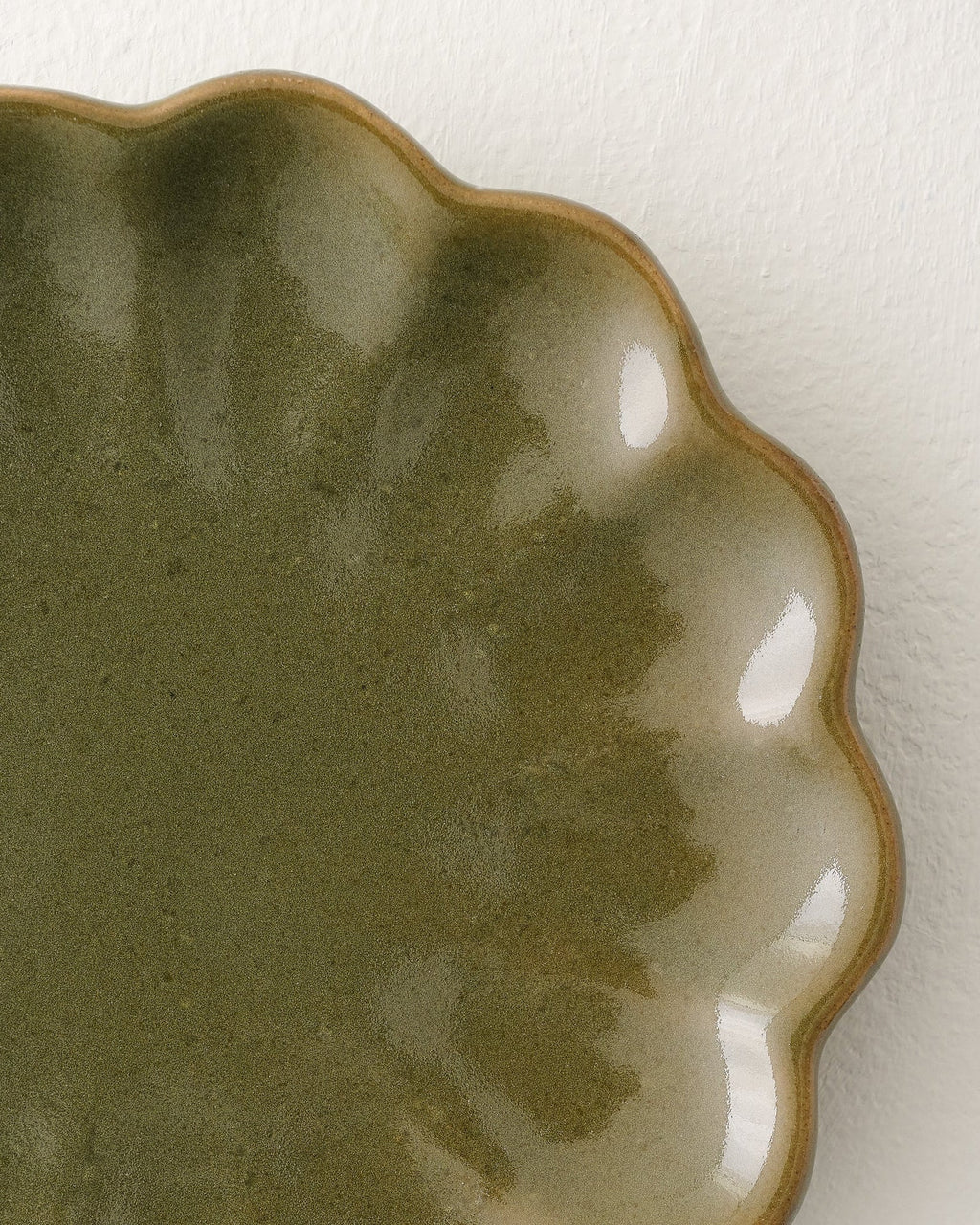 Sage Scalloped Edge Coaster Set of Four