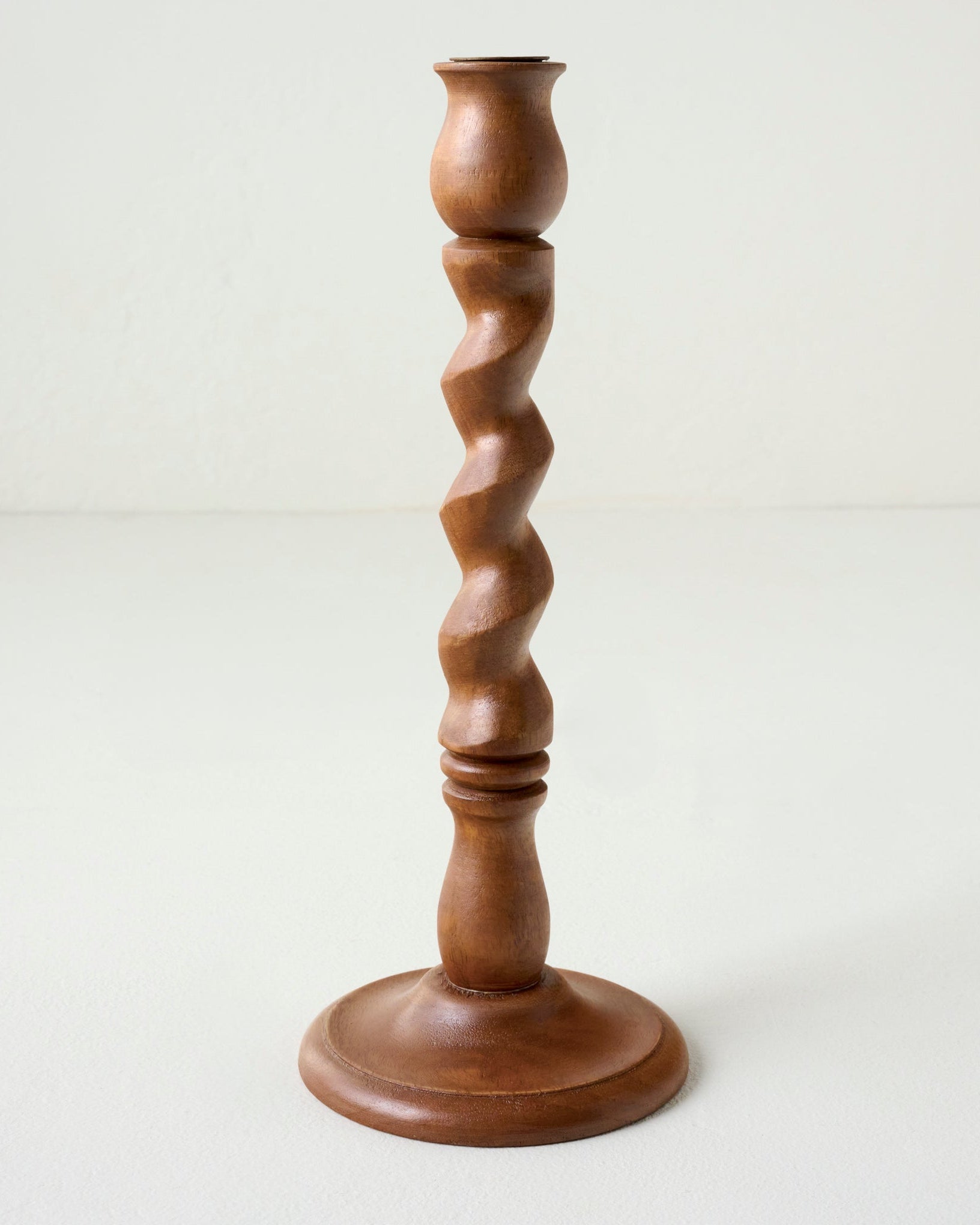 Wooden Barley Twist Taper Holder
