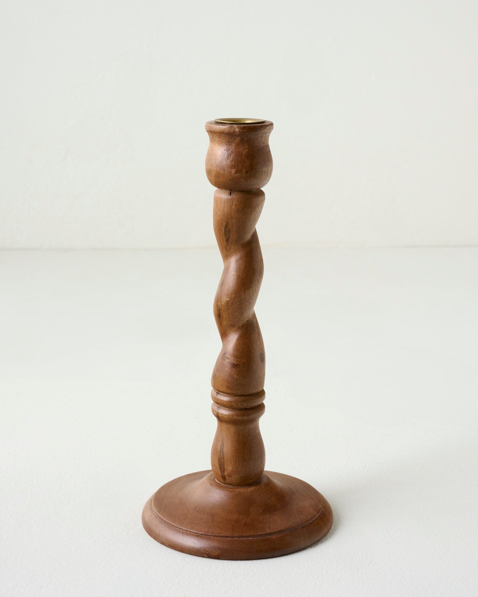 Wooden Barley Twist Taper Holder