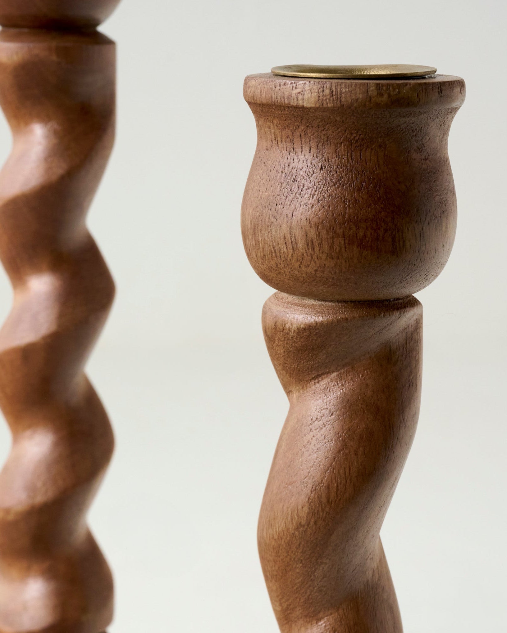 Wooden Barley Twist Taper Holder