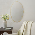 Jane Brass Scalloped Framed Mirror