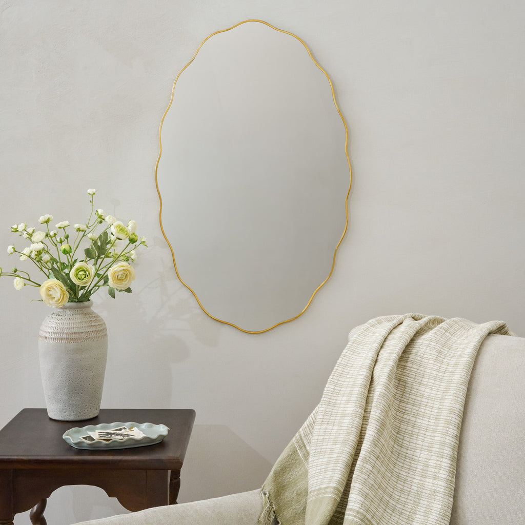 Jane Brass Scalloped Framed Mirror