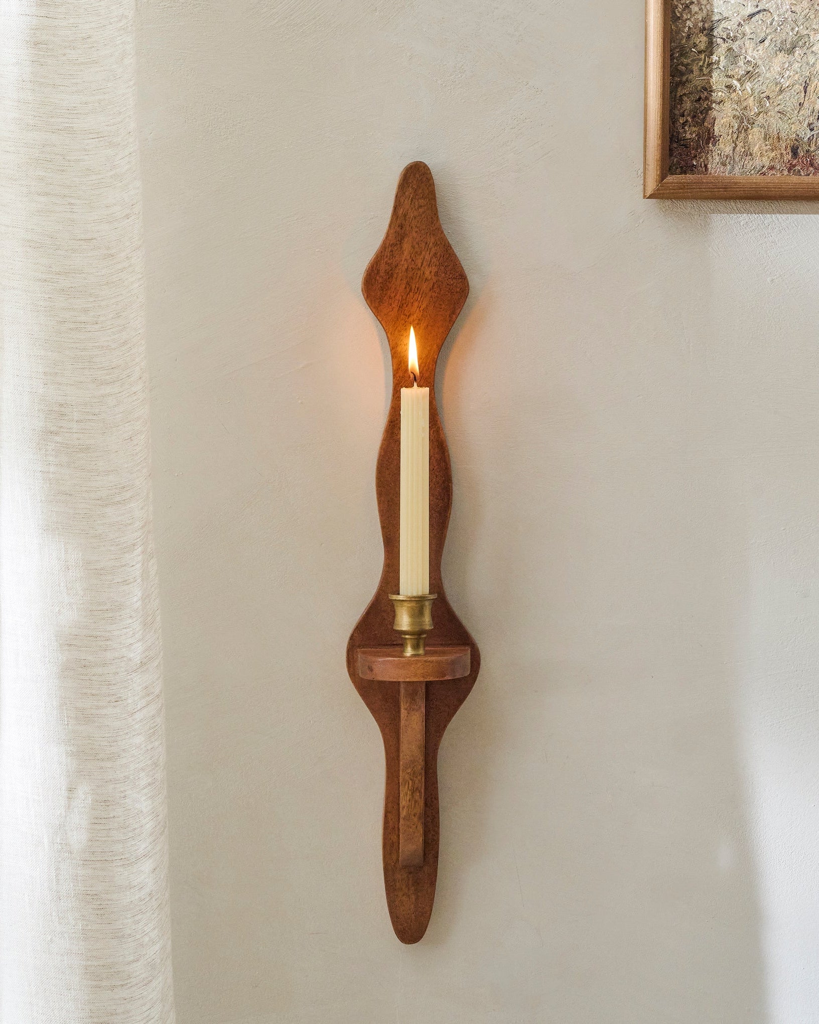 Hayes Wooden Wall Sconce, Set of Two