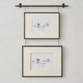 Colleen Antique Bronze Rail Double Picture Frame