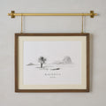 Colleen Wood and Brass Rail Picture Frame