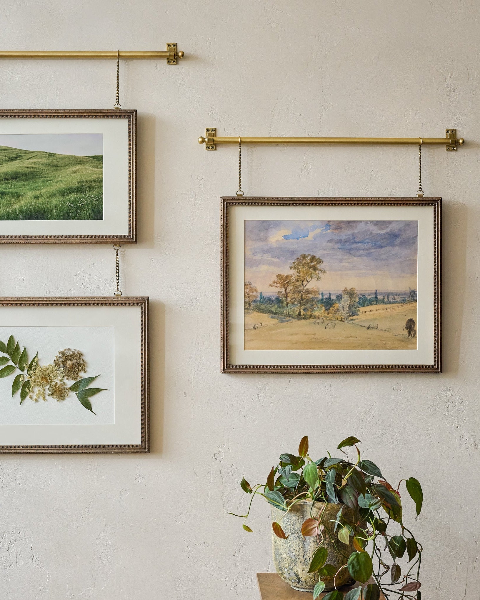Colleen Wood and Brass Rail Picture Frame