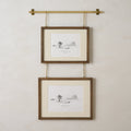 Colleen Wood and Brass Rail Double Picture Frame
