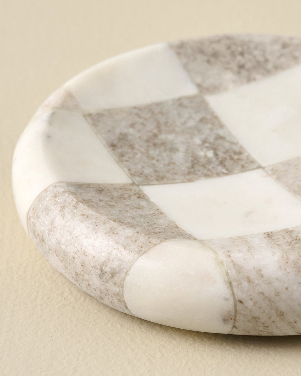 Everett Checkered Marble Trinket Tray