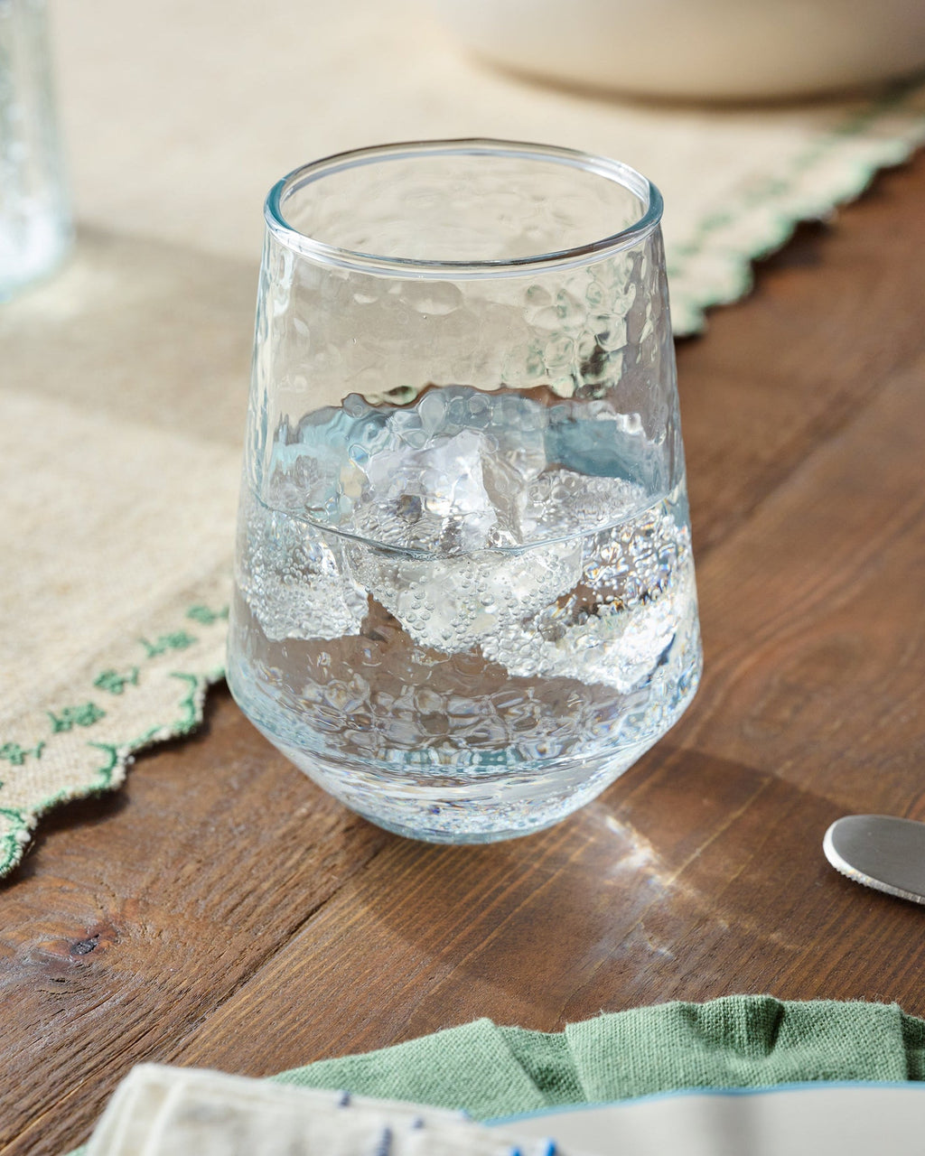 Rustic Glass Stemless Glass