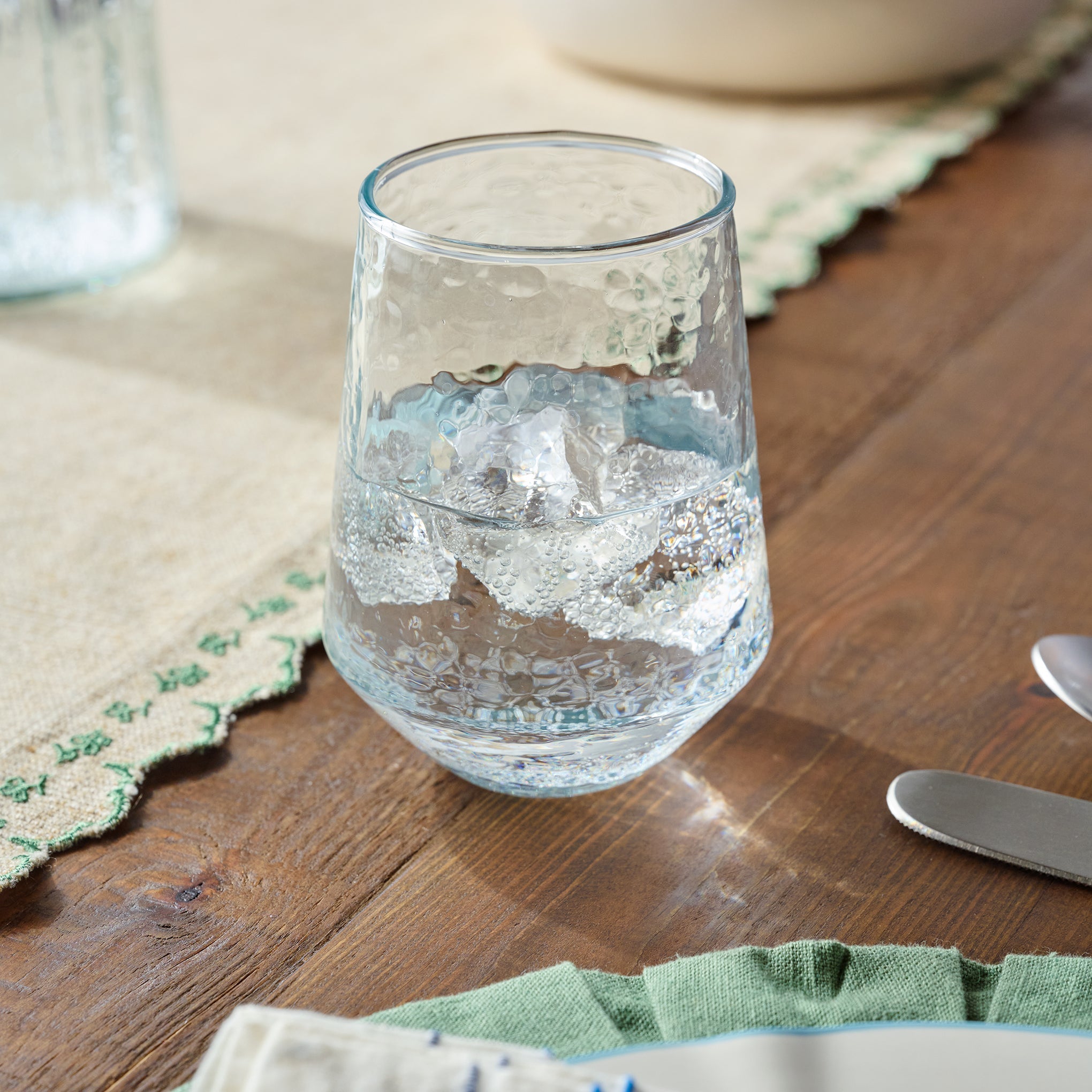 Rustic Glass Stemless Glass