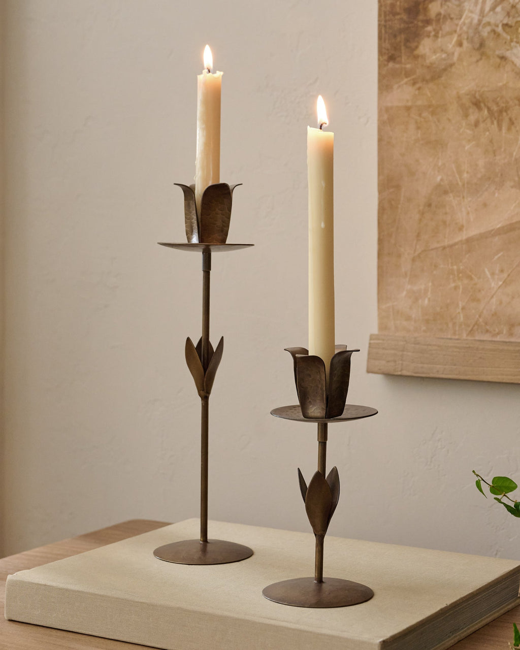 Forged Tulip Taper Holder
